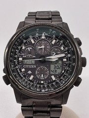 Working CITIZEN Eco Drive U680 T01969 Chronograph Solar Radio Wave Men&rsquo;s Watch W
