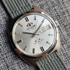 Vintage Orient Ocean Twin Fish 306D 18 Jewels Day Date Automatic Men&rsquo;s Watch