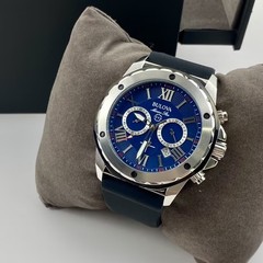 Bulova Marine Star 98B258 Quartz Blue Dial Black Rubber Strap Men&rsquo;s Watch 44mm