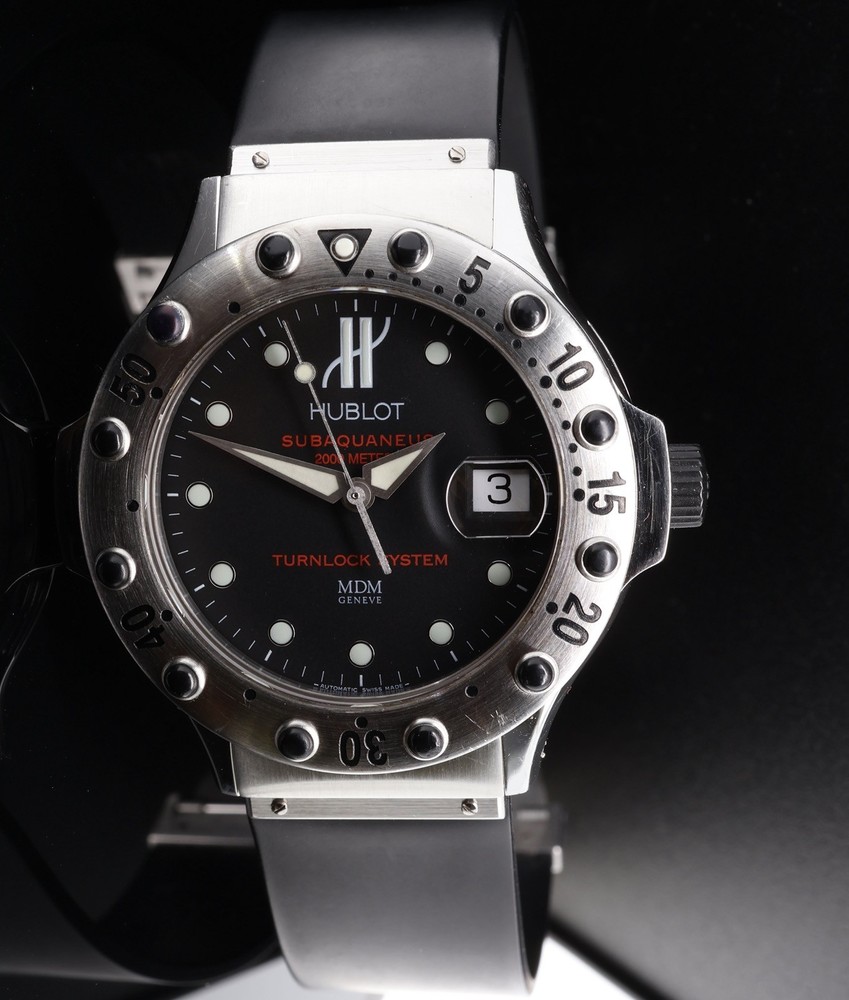 Auth. 2009 Hublot Subaquaneus 2000m Steel Automatic Watch Box & Docs 1950.1