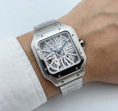 Custom Made Watch Mod Square Skeleton Automatic NH70