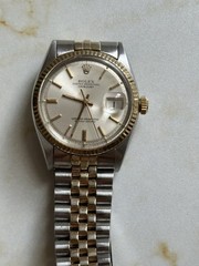 Rolex Datejust 16013 Gold and Silver Jubilee Bracelet with 18k Gold Bezel