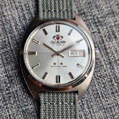Vintage Orient Ocean Twin Fish 306D 18 Jewels Day Date Automatic Men&rsquo;s Watch