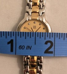 Vintage Givenchy Swiss Made Two-Tone Quartz Watch Diamond Markers 24mm Date