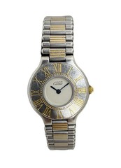 Cartier Must De Cartier 21Ladies 28mm Two Tone WatchBullet Bracelet