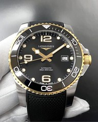Longines HydroConquest Automatic 41mm Black Rubber Men&rsquo;s Watch L3.781.3.56.9