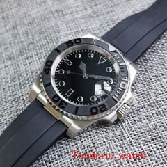 40mm Sterile Automatic Men Watch 21Jewels MIYOTA 8215 Sapphire Glass Rubber Band