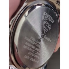 DC Comics Superman Logo Silver-Tone Analog Quartz Watch