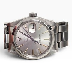 Rolex Date 34 mm Steel Silver Dial Oyster Automatic Watch 1500 Circa 1979
