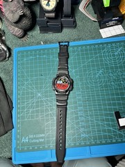AE-1000 digital watch modified with nuclear/radiation filter. *USED*