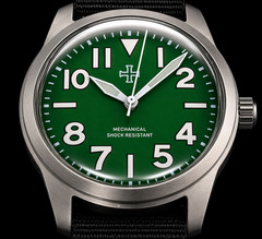 Mechanical Military tool watch Blasted Stainless steel green 39mm