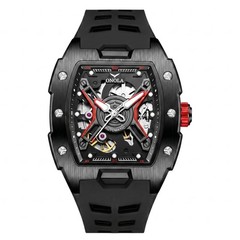 ONOLA Automatic Mechanical Mens Watch With A Silicone Strap And Water Resistance