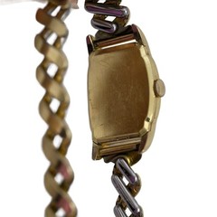 Elgin Tank 14k Gold Filled 1930&rsquo;s Vintage Art Deco White Dial Men&rsquo;s Watch