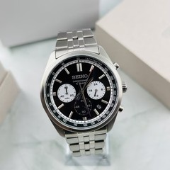 Seiko Essentials Men&rsquo;s SSB429 Chronograph Quartz Watch Black Dial 41.5mm New