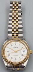 Luxor 35mm Swiss Quartz Men&rsquo;s Two-Tone Date Watch Roman Dial Jubilee Bracelet