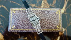 A BEAUTIFUL LADIES ROLEX ASPREY ANTIQUE 1920s ART-DECO WATCH 18k GOLD & DIAMONDS