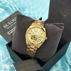 Bulova Men&rsquo;s 97A182 Surveyor Champagne Dial Gold Automatic Automatic Watch 39MM