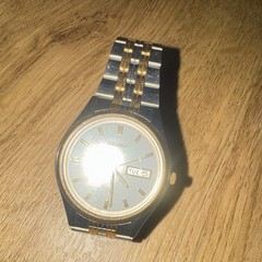 Seiko Vintage Men&rsquo;s Quartz Day/Date 36-39mm Two-Tone Stainless Steel Watch