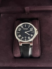 Asprey watch No8 with box and papers, silver case, excellent condition.