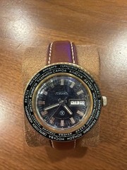 Raketa Worldtimer Vintage USSR Manual Wind Watch With Day And Date Function.