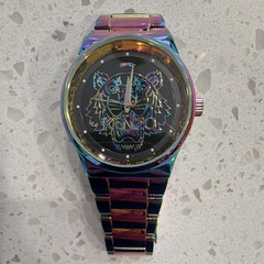 KENZO Women’s Multicolor Stainless Bracelet Watch Tiger Dial Quartz