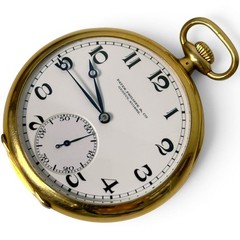 Patek Philippe Pocket Watch 50 mm Open Face 18K Yellow Gold Watch 89 Grams