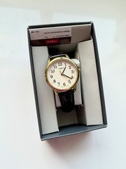 Timex Women&rsquo;s Gold Tone Watch Leather Strap With Box/ Working /New Battery