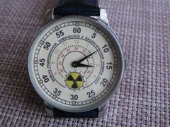 Wrist Watch vintage Pobeda ZIM Radiation troops, Soviet Military watch