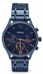 Fossil BQ2403 Men&rsquo;s Blue Dial Chronograph Stainless Steel Watch 5ATM
