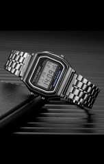 NEW Retro Classic Unisex Digital Steel Bracelet Watch A158WA-1YES