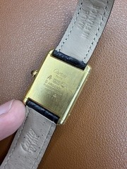 Cartier Tank Men’s Watch LM 24mm Wind Manual 18K Goldplated 925 Argent Silver