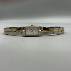 Seiko Womens Watch 13mm Silver Gold Two Tone 2E20-0AY0 New Battery 7.25&Prime;