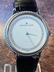 Rare Universal Genève 843229 Dress Watch –Hobnail Bezel– Vintage Swiss Elegance