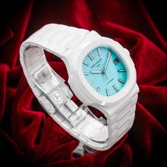 Patek Philippe Nautilus 5711 White Ceramic Roselend Blue AET Remould Complete