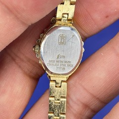 VTG Jules Jurgensen Diamond Marquise Cut Ruby Watch # 9.38