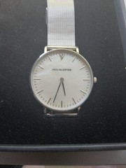 Paul Valentine Women&rsquo;s Chronograph Quartz Watch Silver Color Stainless Steel