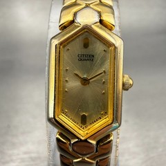 Citizen Watch Women 13mm Gold Dial Gold Tone Rectangle 5421-S41185 New Battery