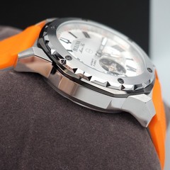 Bulova 98A226 Marine Star Orange Silicone Strap Men&rsquo;s Automatic Watch 44 mm
