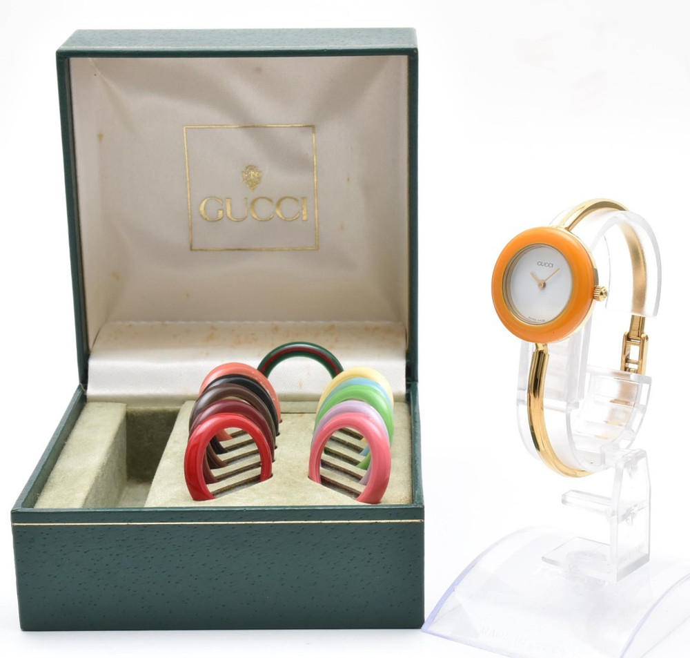 GUCCI Change Bezel 11/12.2 1100L gold vintage Quartz Woman’s Watch
