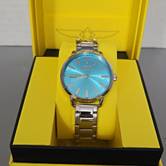 Invicta Women&rsquo;s 32mm Blue Dial Quartz Silver Tone Bracelet Factory Warranty