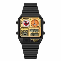 Classic Steel Men&rsquo;s LED Watch – Digital Display, Temperature & Calendar