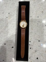 ICONIC ROMANSON LUXURY WATCH GOLD BEZEL LATIN CASE & SUB-SECOND