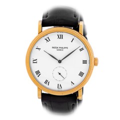 PATEK PHILIPPE 18K Yellow Gold 33mm Calatrava # 3919-J Box Warranty