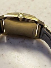 Lord Elgin 14K Gold Filled Square Tank Style Watch