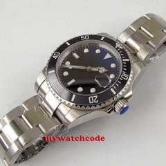 40mm BLIGER Blue Fade Dial Ceramic Bezel NH35A Automatic mens Watch Sapphire