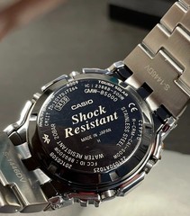 Casio G-Shock GMW-B5000D-1 Silver Full Metal Tough Solar Bluetooth Digital Watch