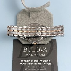 Men&rsquo;s Bulova 98C133 Octava Crystal White Dial Stainless Quartz Watch 41.5mm