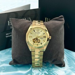 Bulova Men&rsquo;s 97A182 Surveyor Champagne Dial Gold Automatic Automatic Watch 39MM