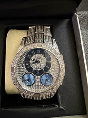 JBW J6348B Men&rsquo;s Swiss Quartz Multi-Dial Stainless Steel Bracelet Watch 3 ATM