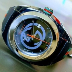 New Gucci Sync XXL YA137101 Men&rsquo;s Quartz Rubber Band Watch From JAPAN